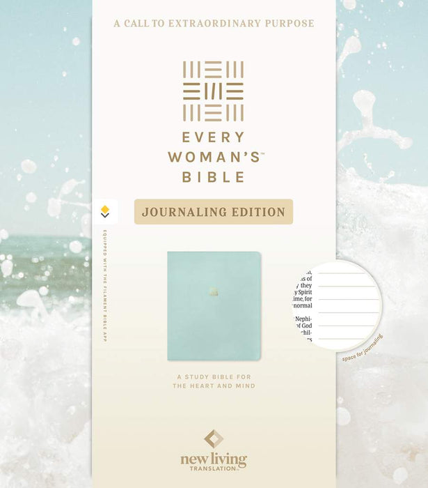 NLT Every Woman's Bible, Journaling Edition, Seafoam Blue