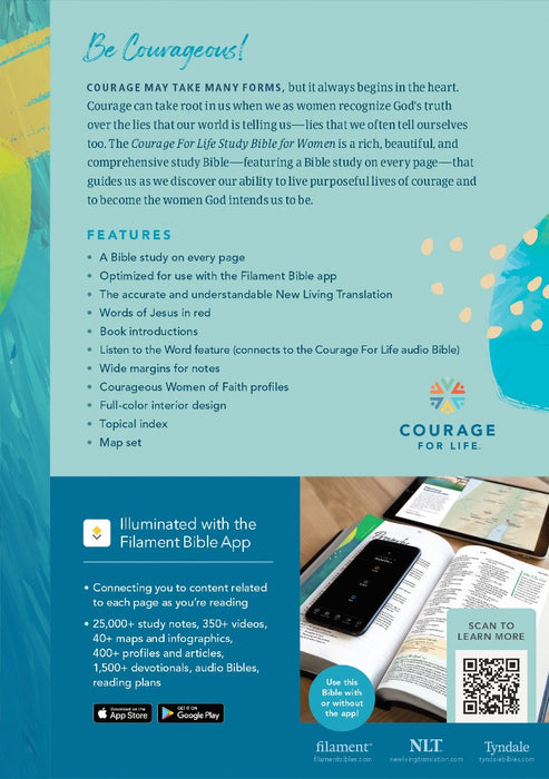 NLT Courage for Life Study Bible for Women, Filament Enabled