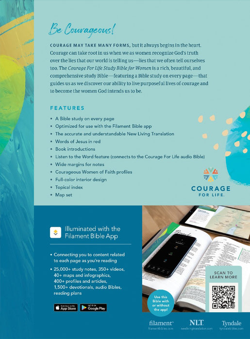 NLT Courage for Life Study Bible for Women, Filament Enabled
