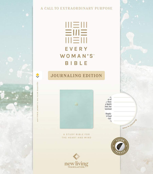 NLT Every Woman's Bible, Journaling Edition, Seafoam Blue
