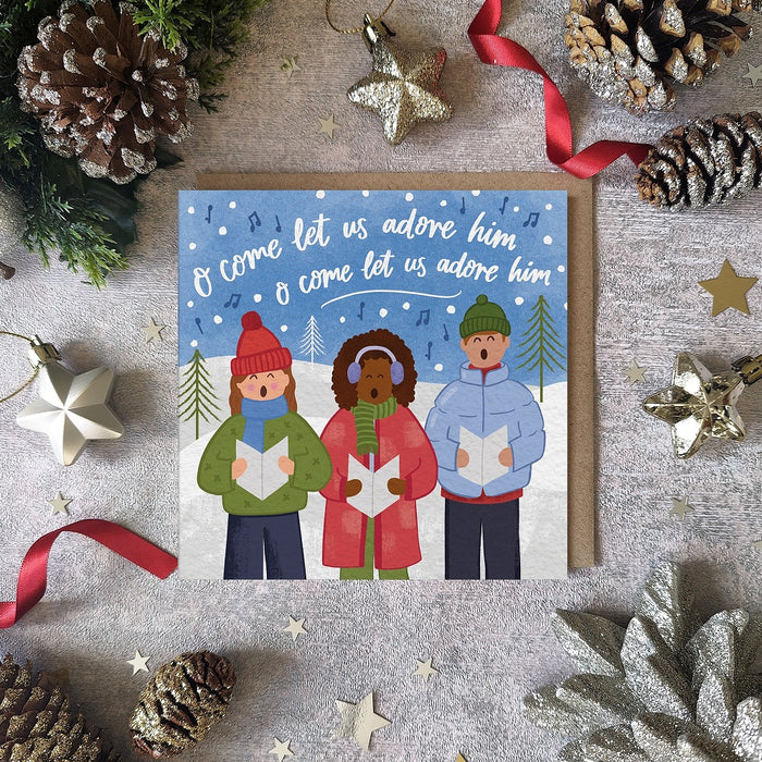 Carols Singers - Christmas Card