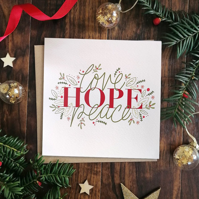 Love, Hope, Peace - Christmas Card