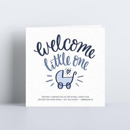 Welcome Little One Card - Blue