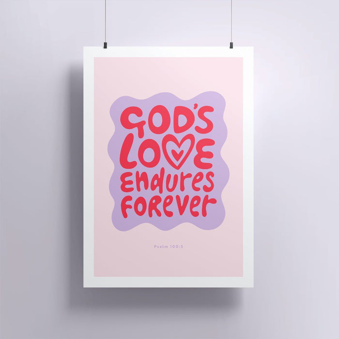 God's Love Endures A5 Print