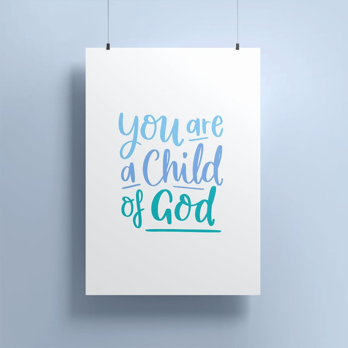 Child Of God (Blue) A5 Print