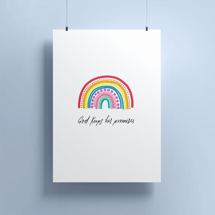 God’s Promises Rainbow A4 Print
