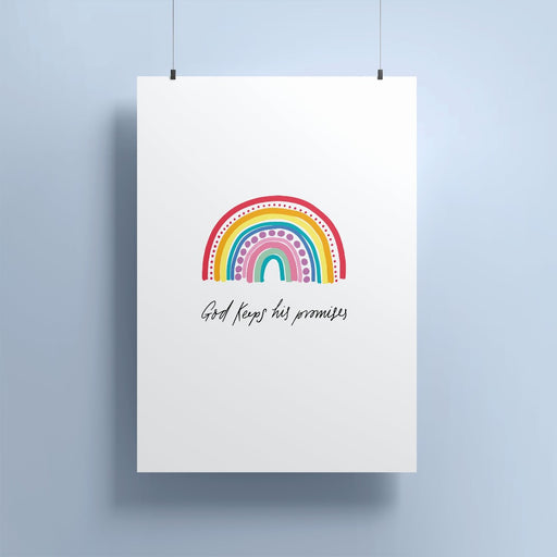 God’s Promises Rainbow A4 Print