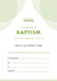 ETC Baptism Certificate A5 Portrait (pack of 10)