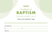 ETC Baptism Certificate A4 Landscape (pack of 10)