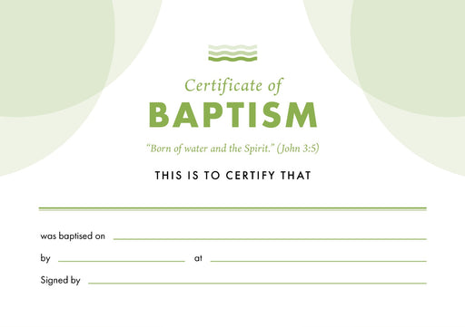 ETC Baptism Certificate A4 Landscape (pack of 10)