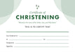 ETC Christening Certificate A4 Landscape (pack of 10)