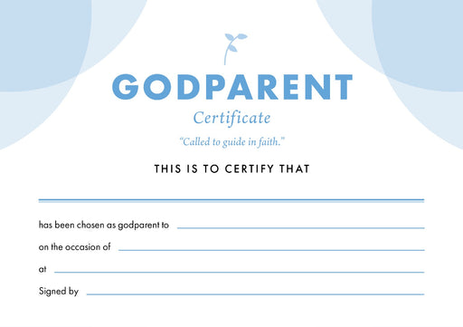 ETC Godparent Certificate A4 Landscape (pack of 10)