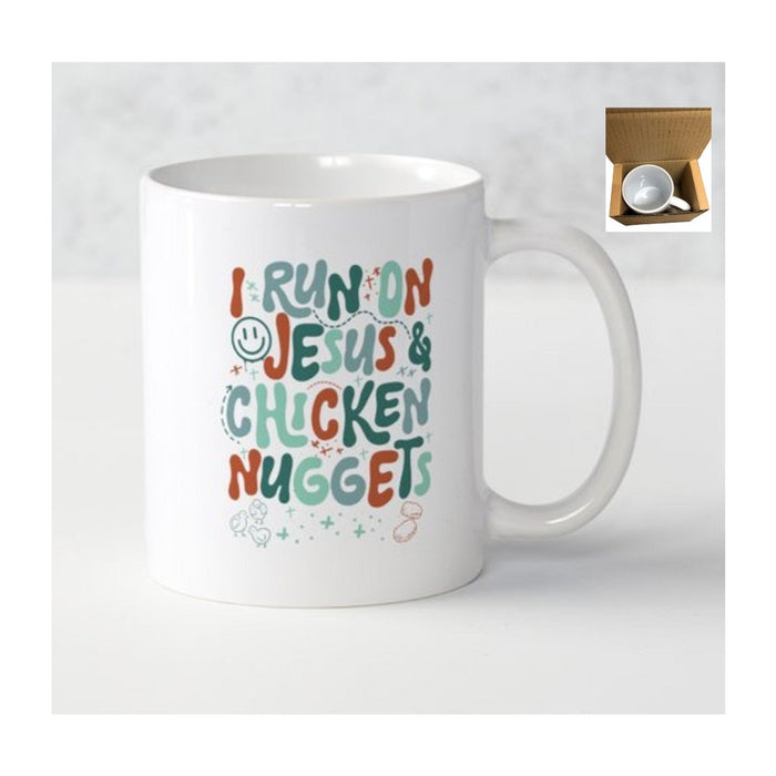 I Run On Jesus & Chicken Nuggets Mug