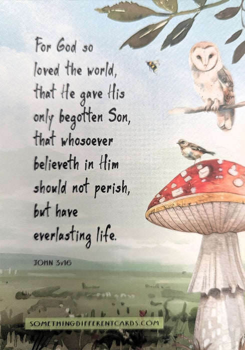 The Son of God Loved Me (Racoon) Bible Card