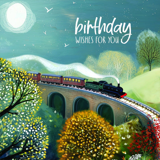 Train and Viaduct Birthday Card