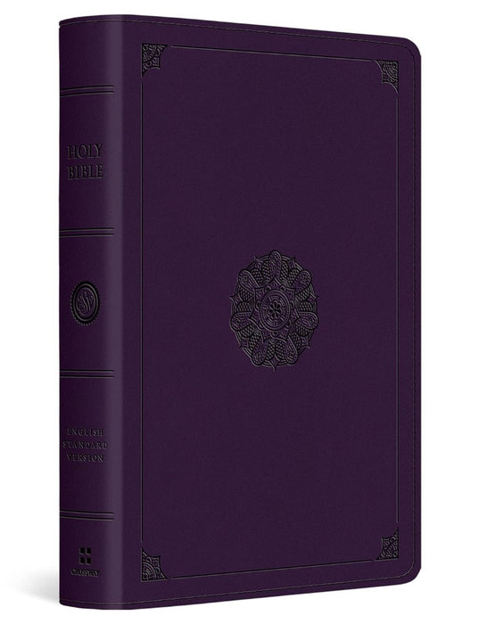 ESV Large Print Bible, Trutone, Lavender, Emblem Design