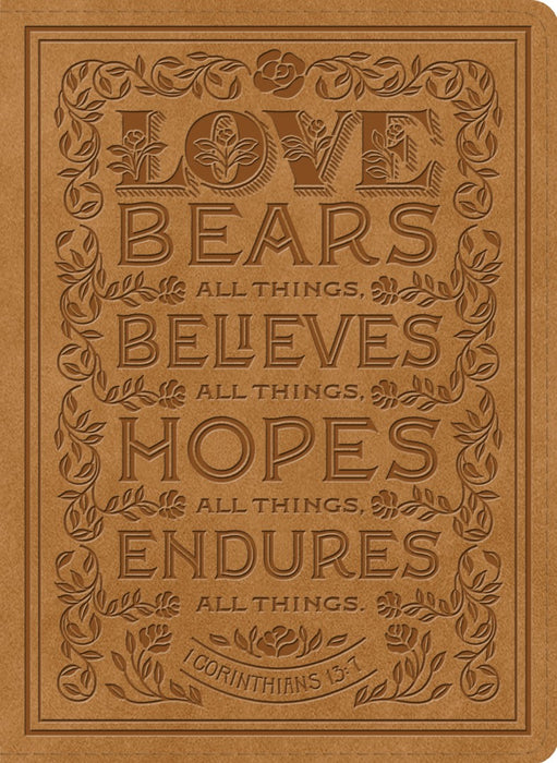 ESV Single Column Journaling Bible, Trutone, Nubuck Caramel