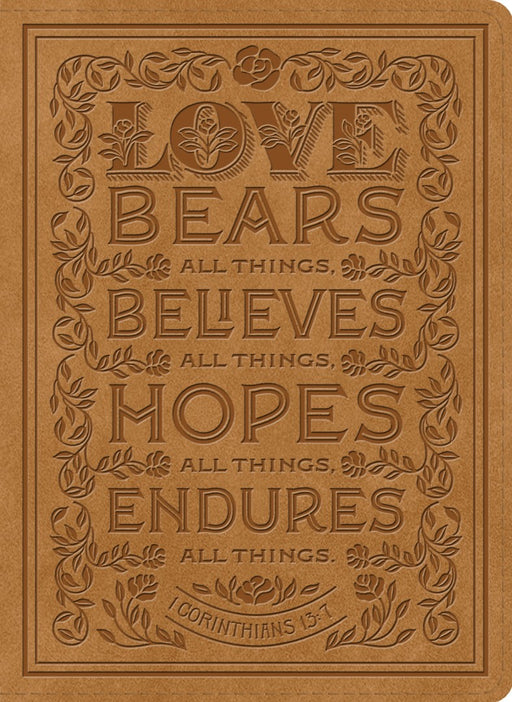 ESV Single Column Journaling Bible, Trutone, Nubuck Caramel