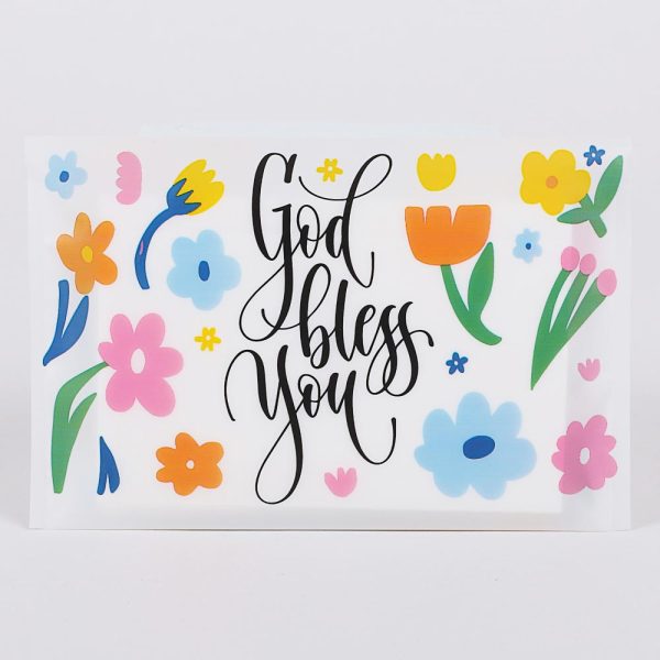 Tissues - God Bless Flowers (Pack of 12)