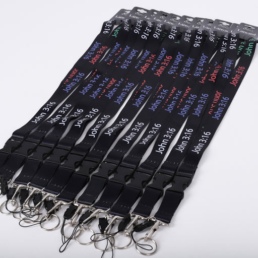 Lanyard John 3:16 Multi-Colour (Pack of 12)