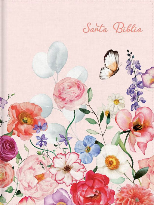 RVR 1960 Biblia De Apuntes, Rosa PéTalos, Símil Piel