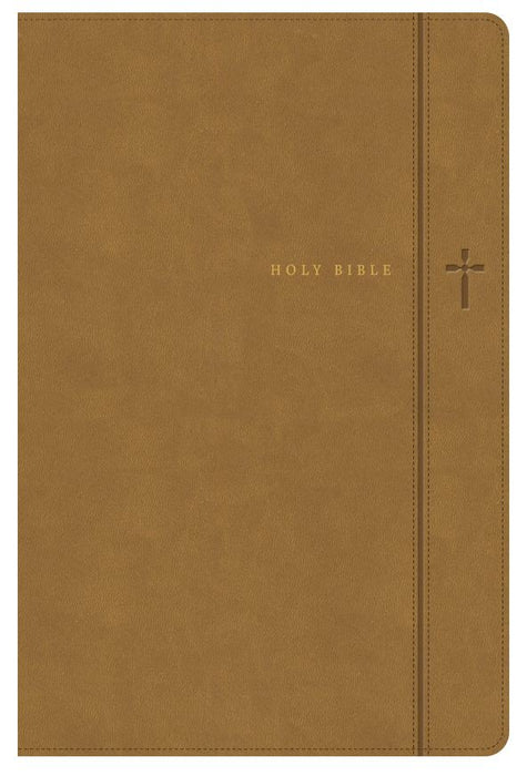 KJV Large Print Thinline Bible, Camel Leathertouch