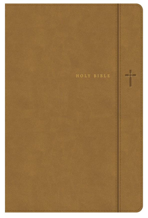 KJV Large Print Thinline Bible, Camel Leathertouch