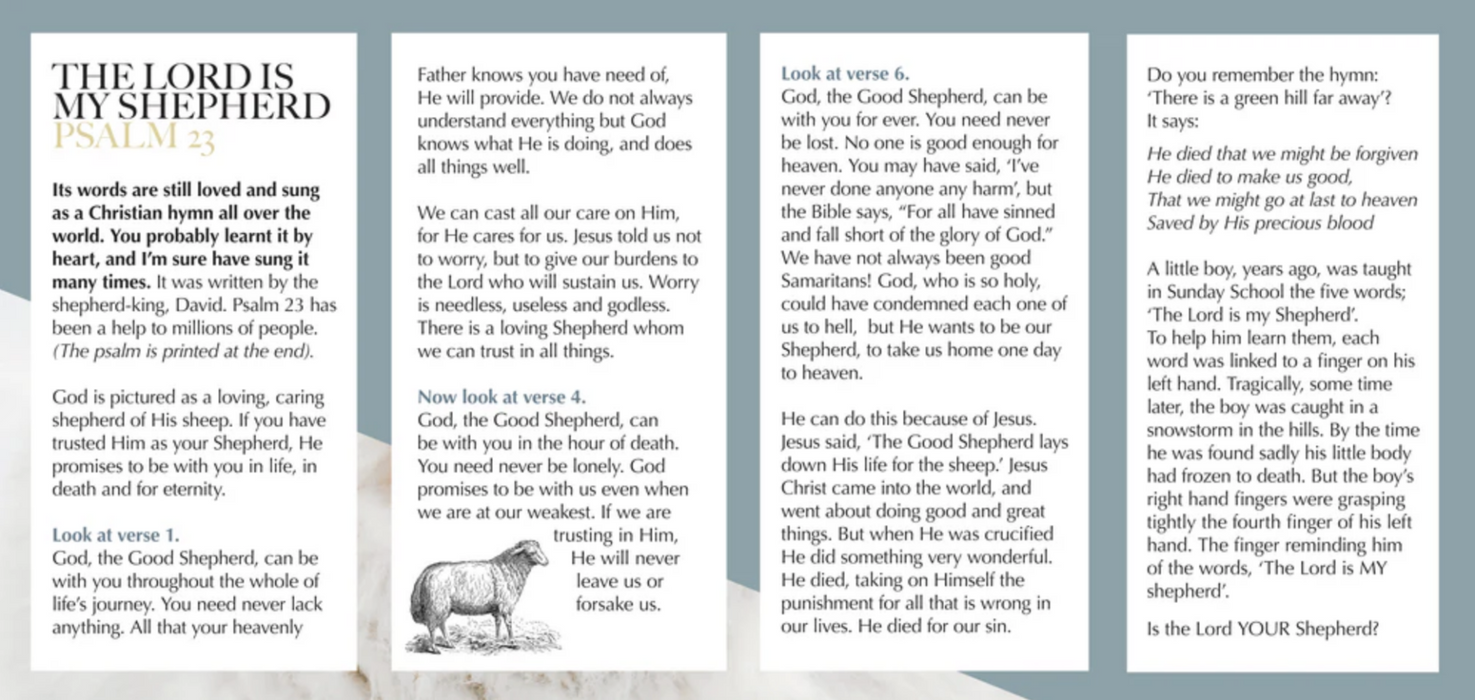 The Lord Is My Shepherd? Psalm 23 Tract