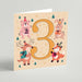 Three Birthday Square Card