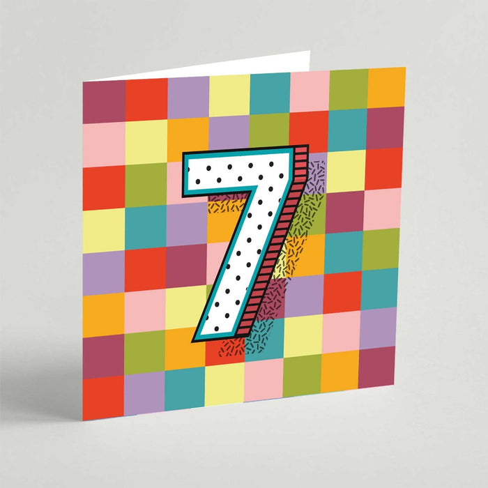 Seven Birthday Square Card