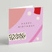 Happy Birthday Abstract Square Card