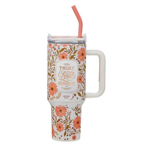 Trust in The Lord 40 oz Stainless Steel Tumbler with Straw