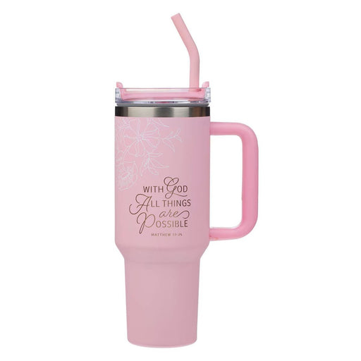 Things Are Possible Stainless Steel Tumbler with Straw