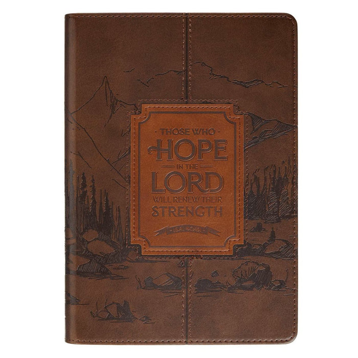 Hope in the Lord Chestnut Brown Faux Leather Classic Journal