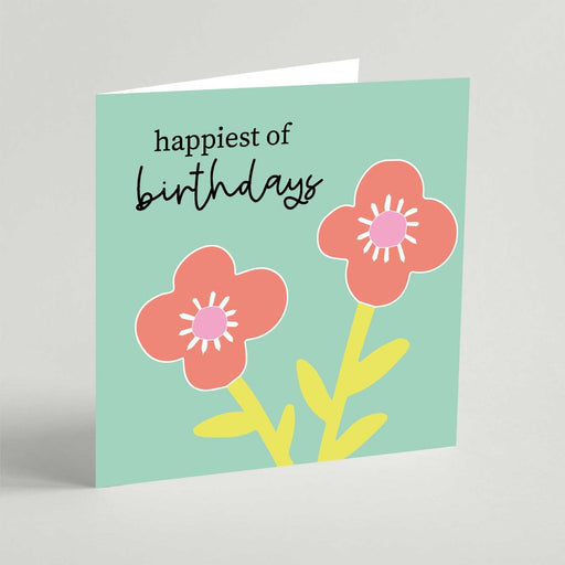 Happy Birthday (Green) Greeting Card
