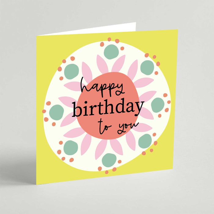 Happy Birthday (Yellow) Greeting Card