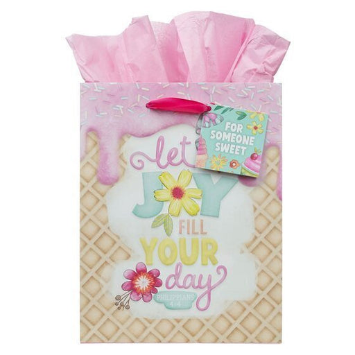 Let Joy Fill Your Day Pink Medium Gift Bag