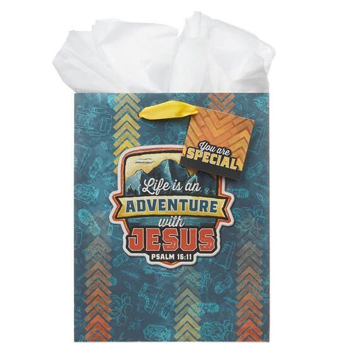 Adventure With Jesus Blue Trail Medium Gift Bag