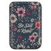 Be Still Teal Faux Leather Botanical Phone Wallet