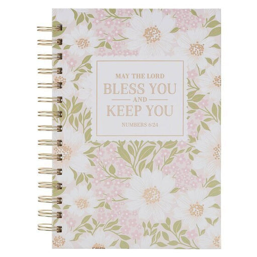 Bless And Keep You Blush Bloom Spiral Journal