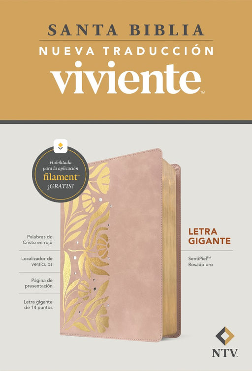 Biblia Letra Gigante NTV Con Filament, Sentipiel