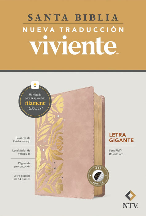Biblia Letra Gigante NTV Con Filament, Sentipiel