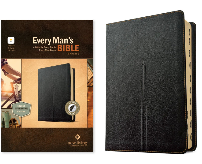 NLT Every Man's Bible, Filament Enabled, Black, Indexed