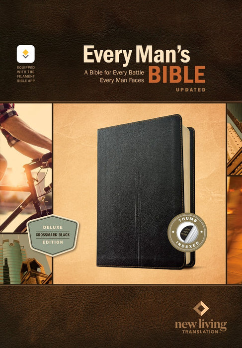 NLT Every Man's Bible, Filament Enabled, Black, Indexed