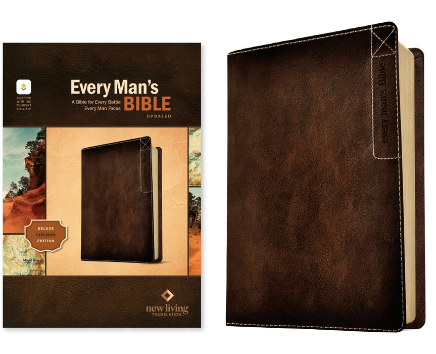 NLT Every Man's Bible, Deluxe Explorer Edition, Brown