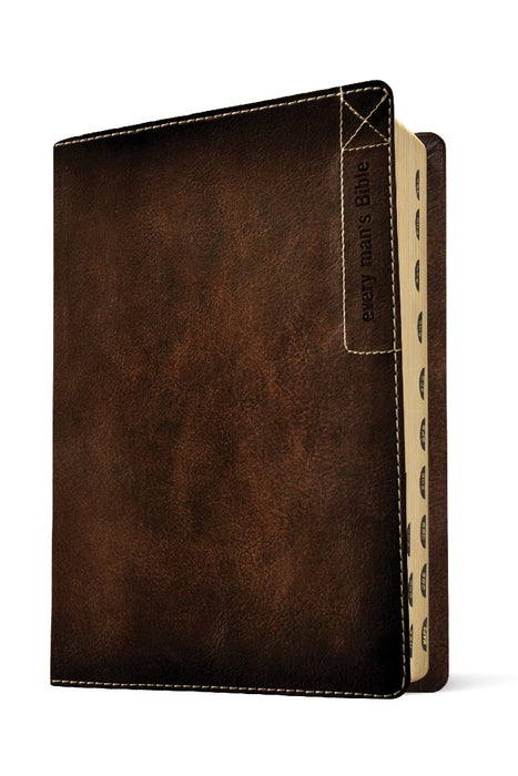 NLT Every Man's Bible, Deluxe Explorer Ed., Brown, Indexed