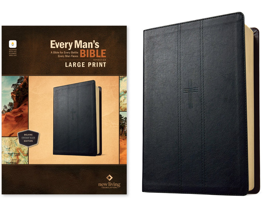 NLT Every Man's Bible, Large Print, Black