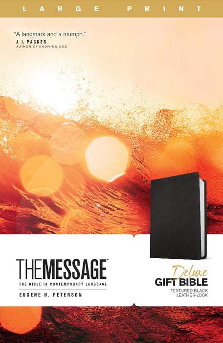 Message Deluxe Gift Bible, Large Print, Textured Black