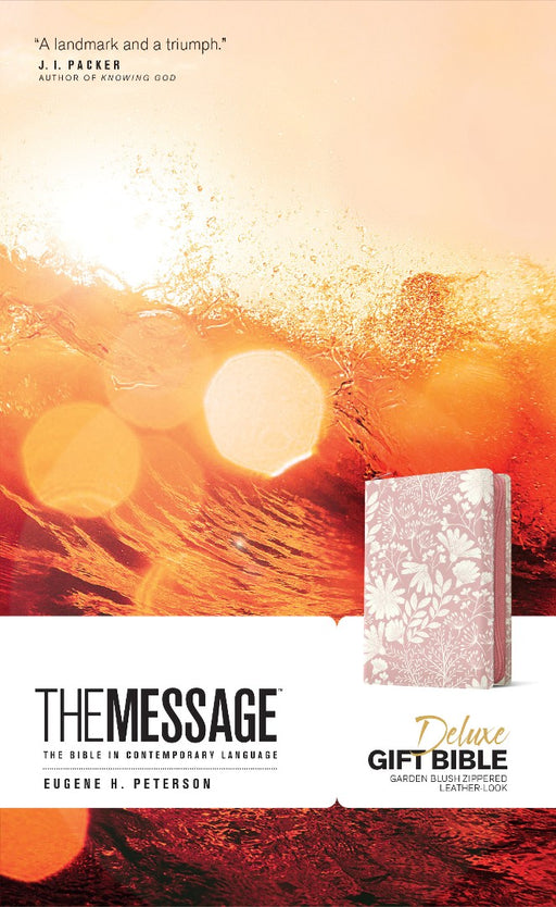 Message Deluxe Gift Zipper Bible, Garden Blush