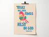 Psalm 62 - Truly My Soul Finds Rest In God A4 Poster